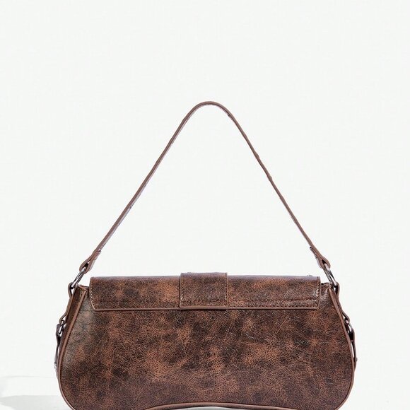 Brown western cowgirl faux leather purse bag - Picture 5 of 8